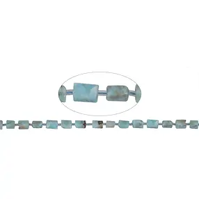 Cilindro de forma libre, Larimar, 08 x 06-07mm | Marco Schreier