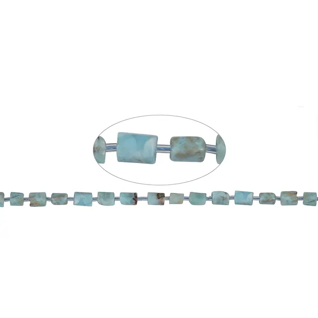 Strang Freeform Zylinder, Larimar, 08 x 06-07mm | Marco Schreier