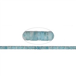 141960410120 Strand cylinder &quot;Heishi&quot;/roll, Larimar, 04 x 08mm | Marco Schreier