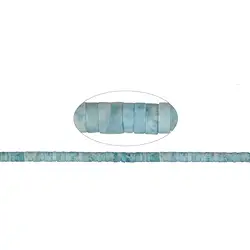 141960410120 Strand cylinder "Heishi"/roll, Larimar, 04 x 08mm | Marco Schreier