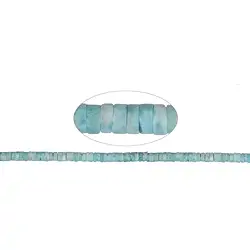 141960410220 Strand cylinder "Heishi"/roll, Larimar, 03-04 x 07mm | Marco Schreier