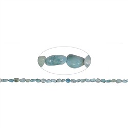 141960602620 Rang de colliers Nuggets, Larimar, 06-08 x 04-06mm | Marco Schreier