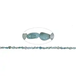 141960602620 Rang de colliers Nuggets, Larimar, 06-08 x 04-06mm | Marco Schreier