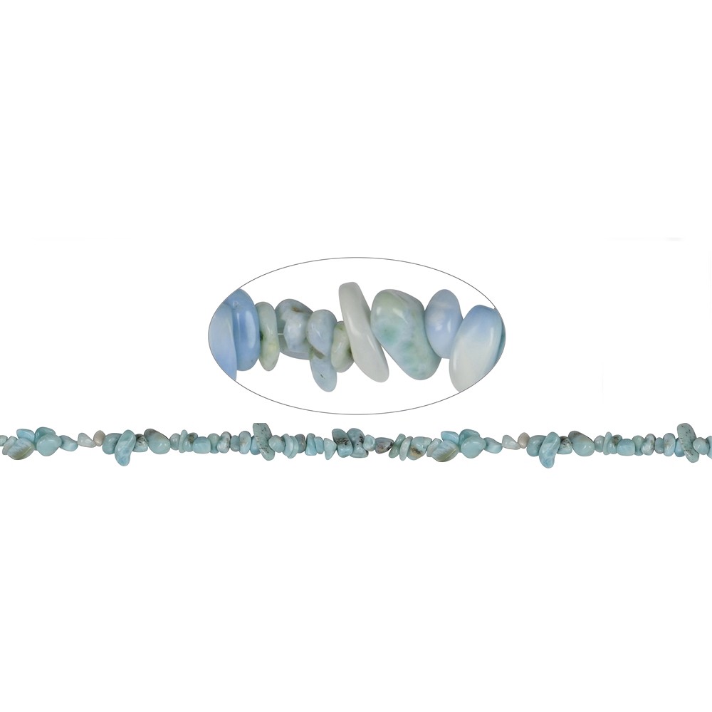 Rang de colliers, Larimar AB, 01-04 x 07-10mm (39cm) | Marco Schreier
