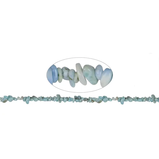 Strand splinter, Larimar AB, 01-04 x 07-10mm (39cm) | Marco Schreier