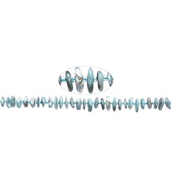 141960602721 Tiras de pepitas planas, Larimar, 02.5-04 x 08-12mm | Marco Schreier