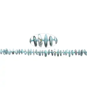 Strang Nuggets flach, Larimar, 02,5-04 x 08-12mm | Marco Schreier