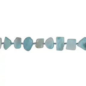 Strand freeform flat, Larimar, 08-10 x 08-10mm | gems, healing stones & jewelry