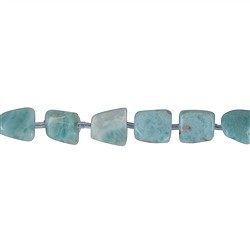 141960625220 Filo piatto a forma libera, Larimar, 08-12 x 08-12 mm | Marco Schreier