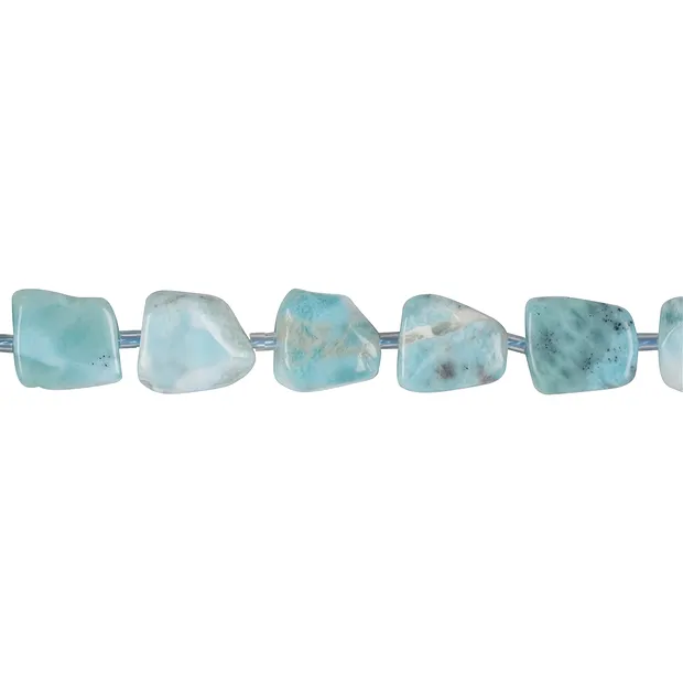 Strang Freeform flach, Larimar, 10-16 x 08-14mm | Marco Schreier