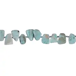 141960625520 Fili piatti a forma libera, Larimar, 07-10 x 13-15 mm | Marco Schreier