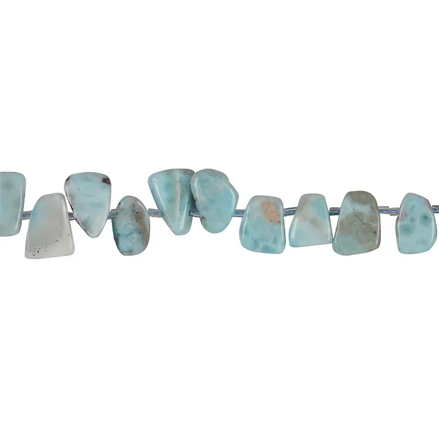 Strang Freeform flach, Larimar, 07-10 x 13-15mm | Marco Schreier