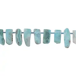 141960625620 Tiras de varillas de forma libre, planas, Larimar, 05-08 x 12-22mm, con degradado  | Marco Schreier