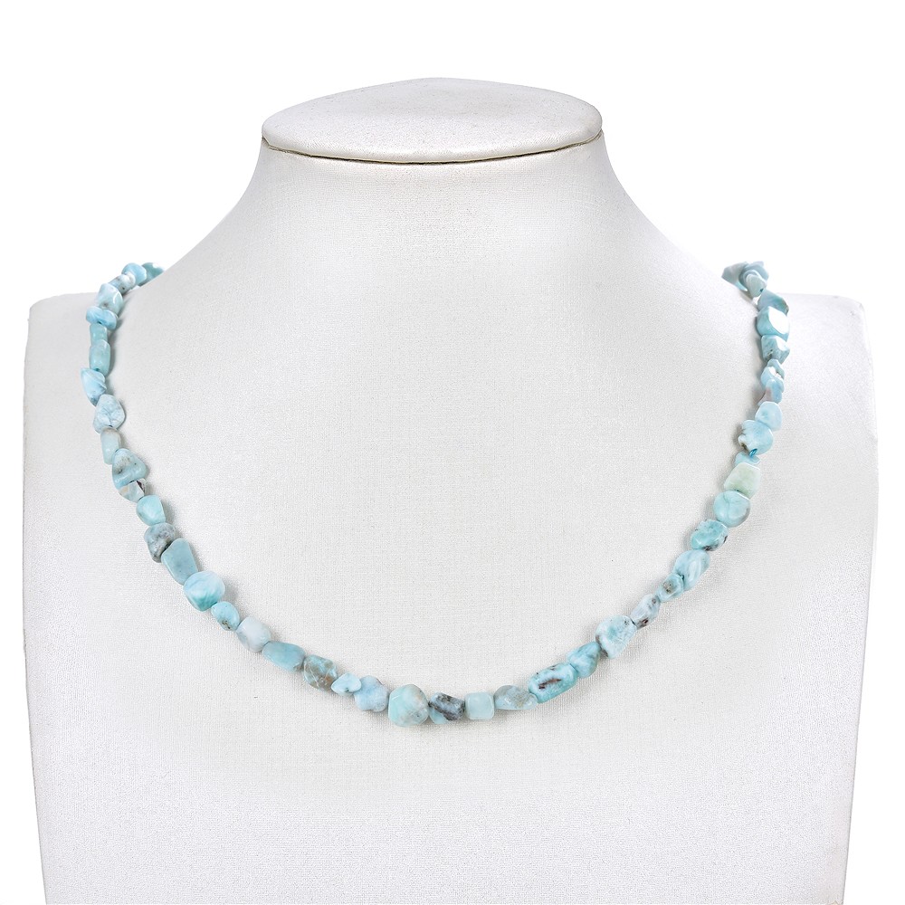 Strand of nuggets, Larimar, 06-10 x 05-08mm | wholesaler gems & healing stones