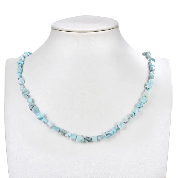 Strand of nuggets, Larimar, 06-10 x 05-08mm | wholesaler gems & healing stones