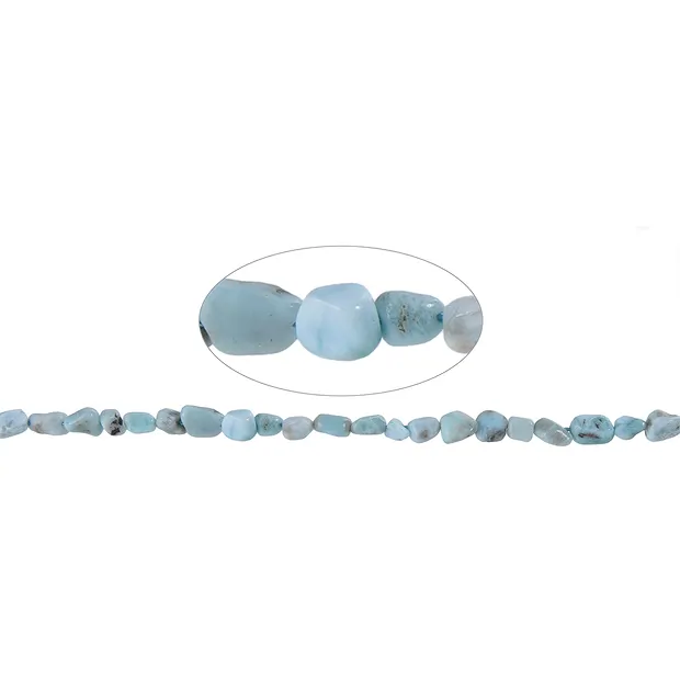 Fili di pepite, Larimar, 06-10 x 05-08 mm | grossista gemme e pietre curative