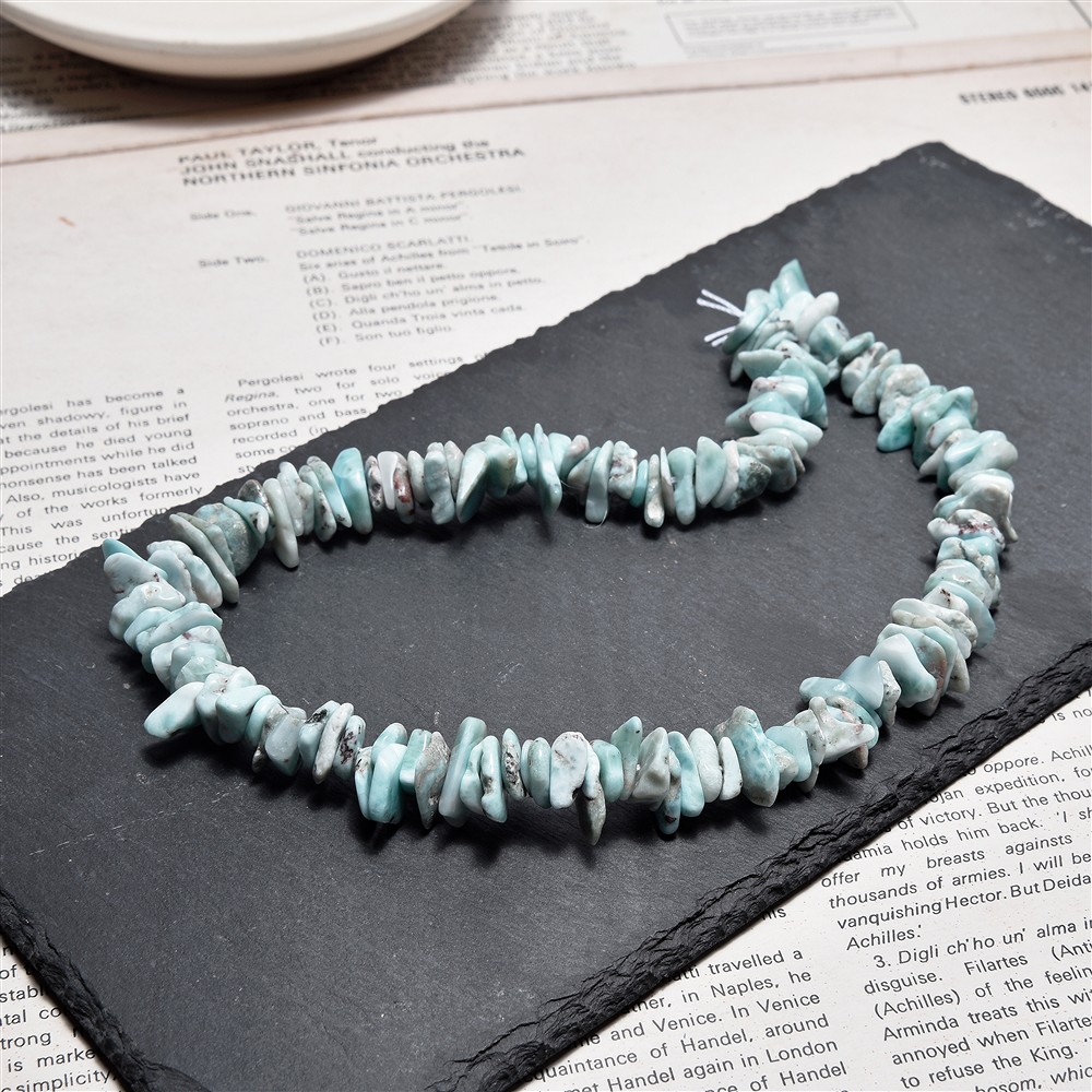 Rangs de colliers, Larimar, 02-04 x 10-12mm | Marco Schreier