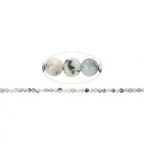 Rang de colliers boules, agate arborisée, 04mm (39cm) | Marco Schreier
