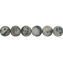 141980101011 Rang de colliers boules, agate arboris&#xE9;e, mat, 12mm (38cm) | Marco Schreier