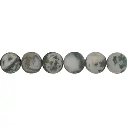 141980101011 Rang de colliers boules, agate arborisée, mat, 12mm (38cm) | Marco Schreier