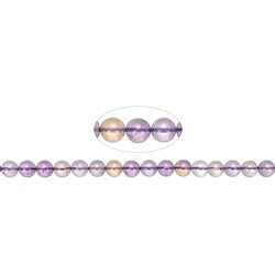 141990100520 Cuentas de piedras preciosas, Ametrino, 06mm (39cm) | Marco Schreier