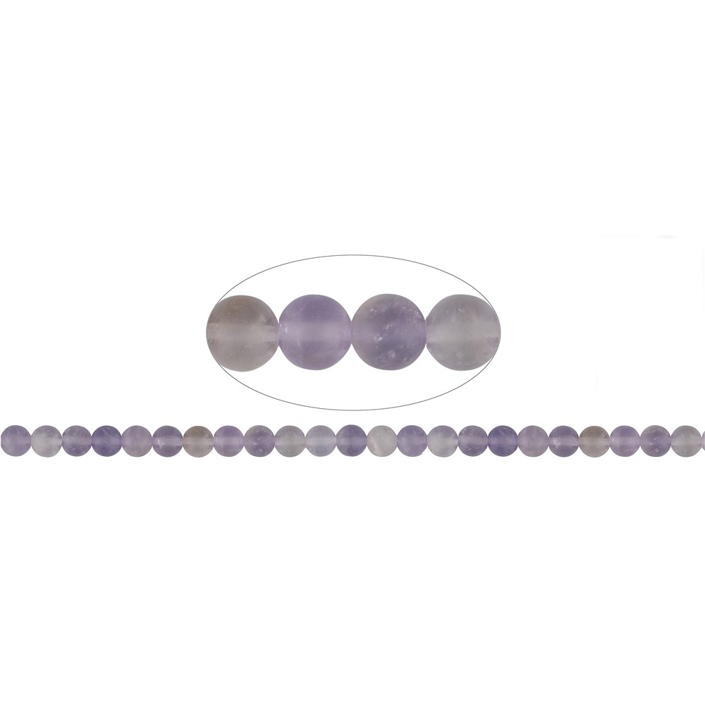 String Beads, Ametrine, matt, 08mm (38 cm) | wholesaler gems & healing stones