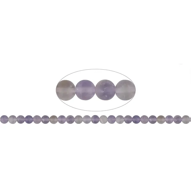 Cuentas de piedras preciosas, Ametrino, mate, 08mm (38 cm) | Marco Schreier