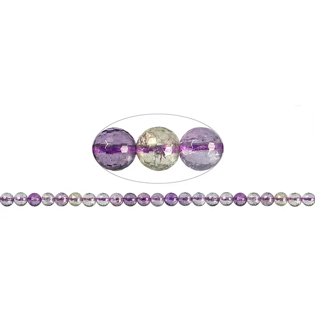 Strang Kugeln, Ametrin, facettiert, 08mm | GH Edelsteine, Heilsteine & Schmuck