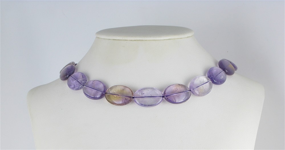 Lense strand, Ametrine A, 25 x 18mm | wholesaler gems, healing stones & jewelry