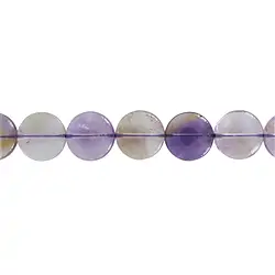 141990310720 Coin strand, Ametrine, 18mm | Schreier wholesale; gems, healing stones & jewelry