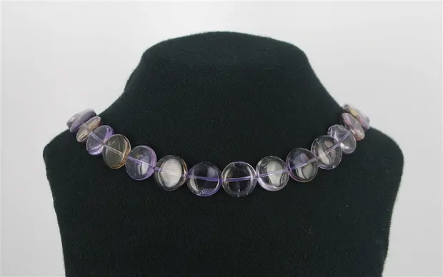 Strang Disc, Ametrin A, 16 mm | Großhändler Edelsteine, Heilsteine & Schmuck