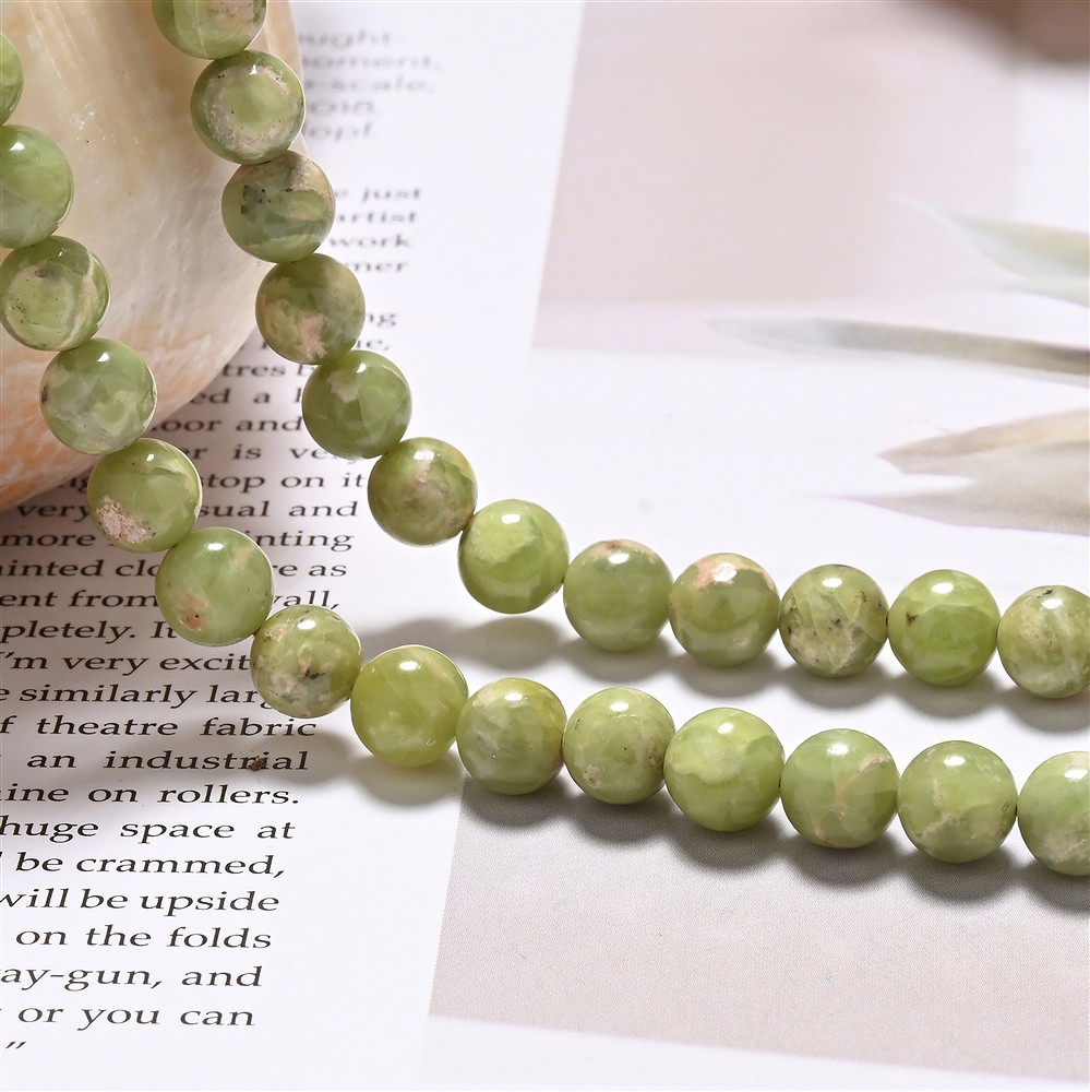 String Beads, Vesuvianite (Idocras), 08mm | wholesaler gems & healing stones