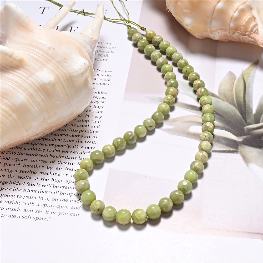 String Beads, Vesuvianite (Idocras), 08mm | wholesaler gems & healing stones