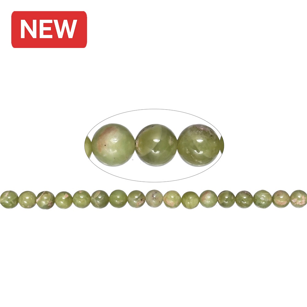 String Beads, Vesuvianite (Idocras), 08mm | wholesaler gems & healing stones