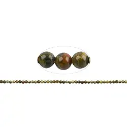 142060100220 Rang de colliers boules, rhyolite (rhyolite de forêt tropicale), 03mm | Marco Schreier