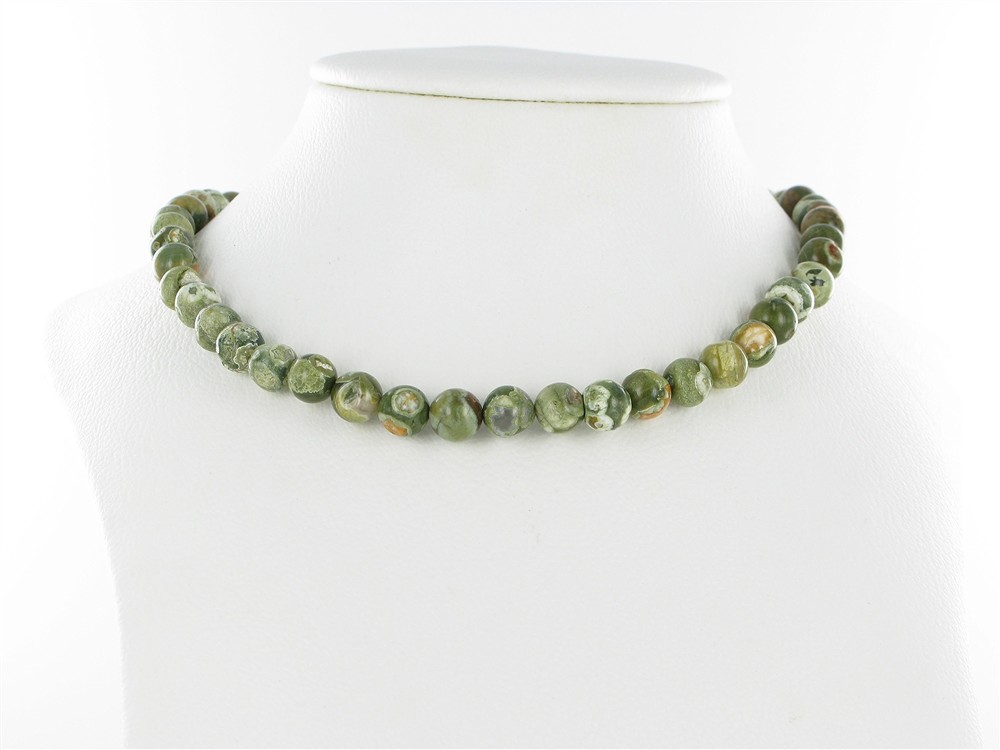 String Beads, rhyolite (rainforest rhyolite), 08mm | Marco Schreier