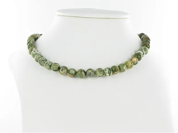 String Beads, rhyolite (rainforest rhyolite), 08mm | Marco Schreier