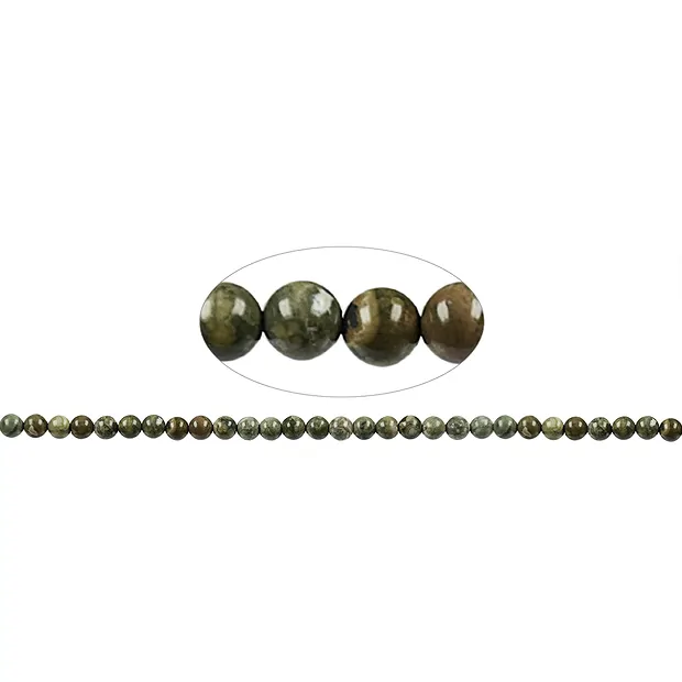 String Beads, rhyolite (rainforest rhyolite), 06-07mm | Marco Schreier