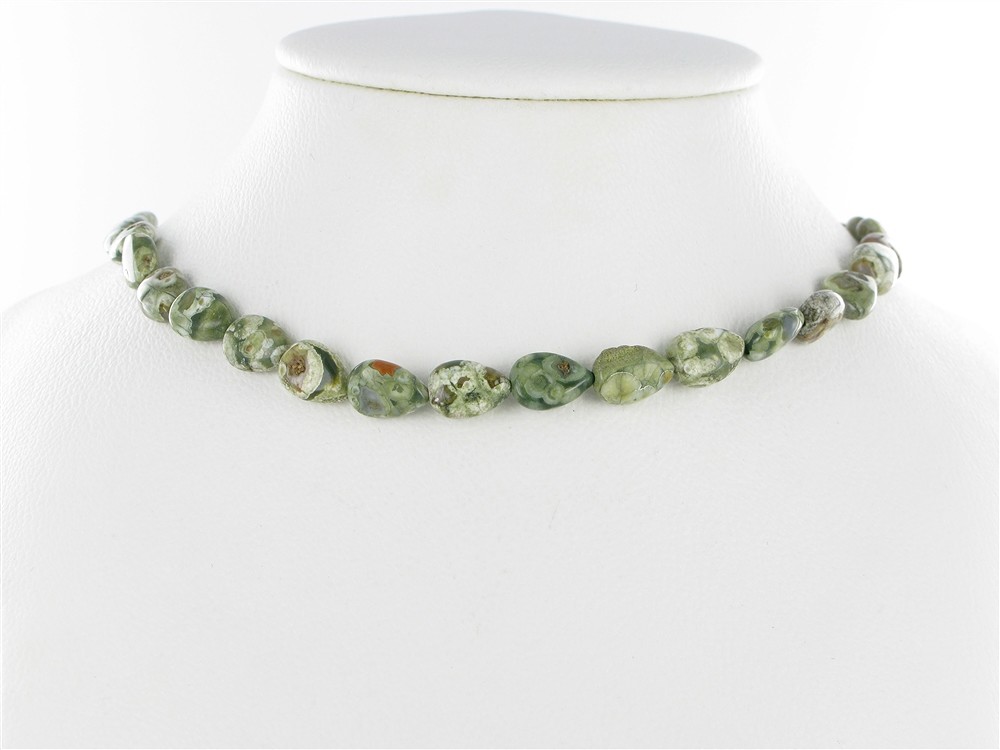 Cordón gota plana, riolita (selva), 12 x 08mm | Marco Schreier