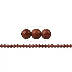 142090100720 String Beads, Gold stone brown (synt. Glass), 08mm | Marco Schreier