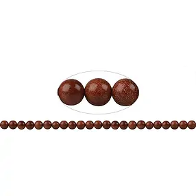 String Beads, Gold stone brown (synt. Glass), 08mm | Marco Schreier
