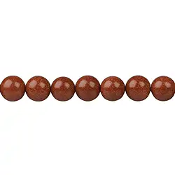 142090100920 String Beads, Gold stone brown (synt. Glass), 10mm | Marco Schreier