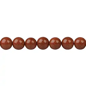 Rang de colliers boules, Verre aventuriné brun (verre synt.), 10mm | Marco Schreier