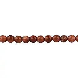 142090101820 String Beads, Gold stone brown (synt.), faceted, 08mm | Marco Schreier