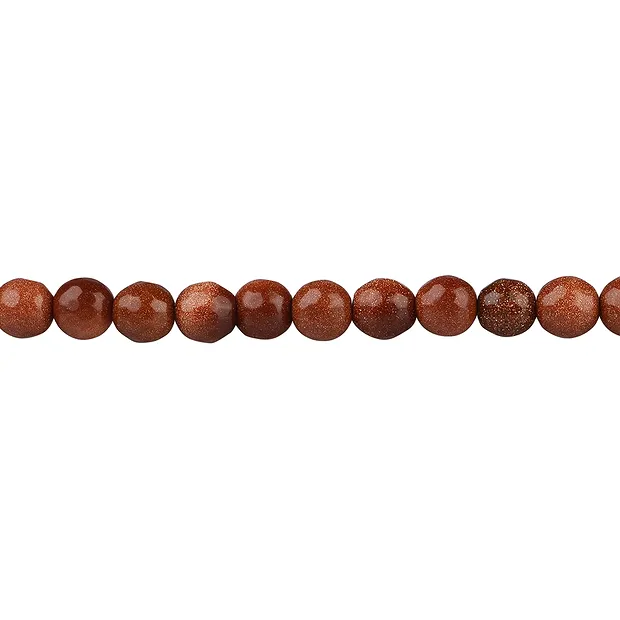 String Beads, Gold stone brown (synt.), faceted, 08mm | Marco Schreier