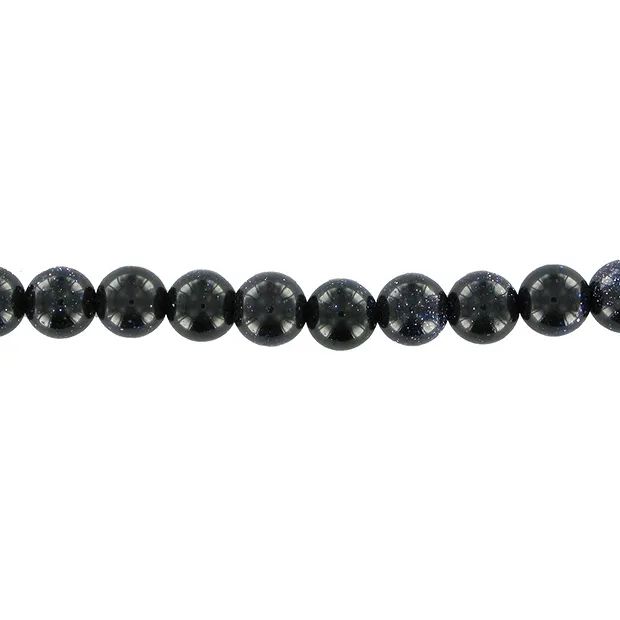 String Beads, Gold stone violet (synt. Glass), 06mm | Marco Schreier