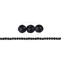 142100101720 String Beads, Gold stone violet (synt. Glass), faceted, 06mm | Marco Schreier