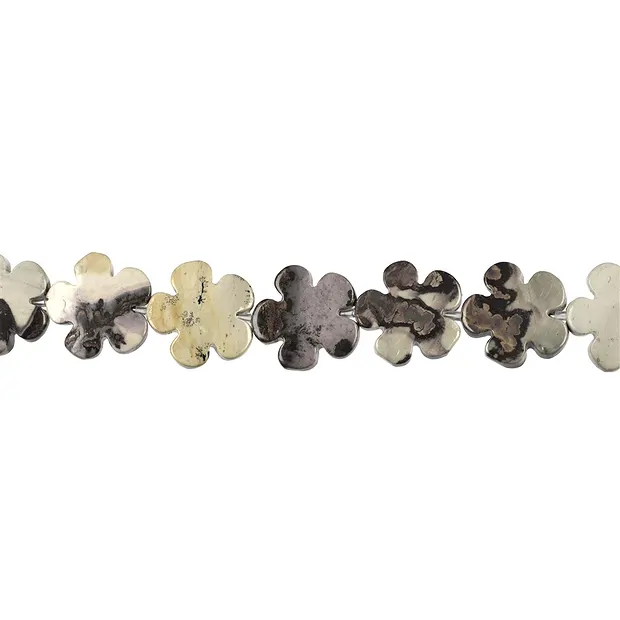 Rang de collier fleur, calcaire porcelanite, 20mm | Marco Schreier