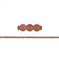 142130100321 Rang de collier boules, Pierre de soleil A, 06mm (39cm) | Marco Schreier