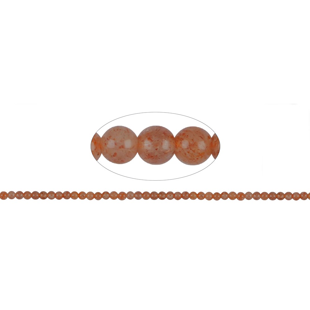 String Beads, Sunstone A, 06mm (39cm) | wholesale gems, healing stones & jewelry